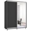 купить Шкаф Mobildor-Lux Раздвижные двери Aron-S из зеркала и ДСП (160x60x240 см) Антрацит в Кишинёве 