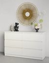 cumpără Comodă MebelStar NEO 6S 120x43x75.5 White (MBS-1081) în Chișinău 
