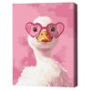 купить Картина по номерам BrushMe KBS0180FC 30x40сm (fără cutie) O rață cu ochelari roz в Кишинёве 