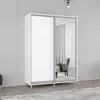 купить Шкаф Mobildor-Lux Раздвижные двери Aron-P из зеркала и ДСП 1,0–1,8 м (140 x 60 x 240 см) Белый блестящий в Кишинёве 