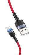 cumpără Cablu telefon mobil Tellur TLL155354 Cable USB - Lightning, cu LED, 3A, 1.2m, Red în Chișinău 