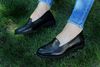 Женские черные туфли из натуральной кожи 