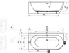 cumpără Cadă de baie Ravak Freedom Corner Right acryl freestanding 1700x800 XC00100040 în Chișinău 