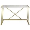 cumpără Masă de birou Trendy Anemon, AlbAur, 120x75x60cm în Chișinău 