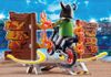 cumpără Mașină Playmobil PM70553 Stunt Show Motocross with Fiery Wall în Chișinău 