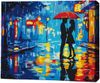cumpără Tablou pe numere BrushMe RMG0024FC 30x40сm (fără cutie) Romantică în orașul ploios în Chișinău 