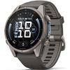 cumpără Ceas inteligent Garmin Fenix 9, 43mm, Bare Ti, Pebble Gray Band (010-04761-11) în Chișinău 