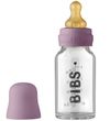 Biberon din sticla BIBS Mauve (0+) 110 ml 