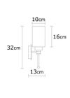cumpără Candelabru de perete Trendy Balcova-N-344, 12x32x12cm în Chișinău 