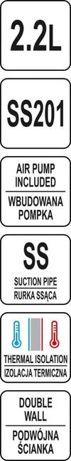 купить Термос для напитков Yato YG-07016 2,2 l в Кишинёве 