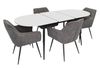 купить Комплект стол и стулья Evelin di Costacurta стол DT-533R B + 4 стула YTC-090B UF885-15 (Dark grey) в Кишинёве 