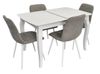 купить Комплект стол и стулья Evelin di Costacurta стол HV-29V White + 4 стула YTC-078Wh UF885-14 Grey в Кишинёве 