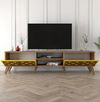 cumpără Comodă TV Trendy Clasa, Nuc, Galben 180x44x35cm în Chișinău 
