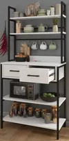 купить Этажерка Nex Home Многоярусный, для кухни, 2 ящика, 81,6x39,6x169 см, Белый (28-02-01) в Кишинёве 