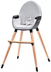 купить Стульчик для кормления KinderKraft Fini KKKFINIGRYLEG0 серый-черный в Кишинёве 