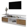 cumpără Comodă TV Smartex (16513) Т9 140cm TV Alb+Stejar inchis în Chișinău 