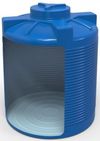 купить Летний душ Uniplast 37090/1 Rezervor apa 1000L vertical, oval (albastru) cu stut D.1/2" 110x130cm в Кишинёве 