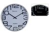 Часы настенные круглые 30cm, H3cm, пластик, белый, 3 дизайна