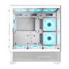 Case ATX GAMEMAX Vista AW, w/o PSU, 0.6mm, 6x120mm ARGB fans, Dual TG, USB3.0, Type-C, White 