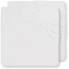 cumpără Lenjerie de pat pentru copii Jollein 2510-507-00001 Cearsaf cu elastic Cotton White, 120x60cm, 2buc în Chișinău 