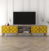 cumpără Comodă TV Trendy Clasa, Nuc, Galben 180x44x35cm în Chișinău 