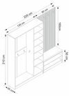 cumpără Mobilă pentru antreu Trendy Noe-8290, 225x210x35cm (GTR004007) în Chișinău 