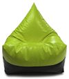 купить Кресло-мешок BeanBag BM5806, Пирамида, XL, глянцевая экокожа MAX, зеленый с черным в Кишинёве 