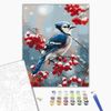 cumpără Tablou pe numere BrushMe BS54498FC 40x50cm (fără cutie) Pasăre pe ramura înghețată în Chișinău 