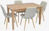 купить Комплект стол и стулья Evelin di Costacurta стол HV-27V Light Brown + 4 стула YTC-080Wo, BJORN-24 (Light beige) в Кишинёве 