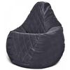 cumpără Fotoliu BeanBag BeanBag BM6161, Кресло Груша из велюра Maserrati "Romb", XXL, чёрный în Chișinău 