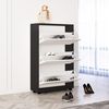купить Полка для обуви Mobildor-Lux Leo 50x27x125H cm Anthracite/White в Кишинёве 