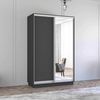 cumpără Dulap Mobildor-Lux Fox uși glisante din oglindă și PAL (140x60x240H cm) Anthracite în Chișinău 