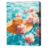 cumpără Tablou pe numere BrushMe RBS54087FC 30x40cm (fără cutie) Peonii de apă în Chișinău 