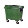 купить Бак мусорный 1100 л пластиковый на колесах (зеленый) UNI  БРАК в Кишинёве 