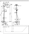Душевая система hansgrohe Crometta S Showerpipe 240 1jet с термостатом для ванны