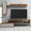 cumpără Set mobilă living Trendy Planeta, Nuc, Alb 150x37x37cm în Chișinău 
