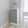 купить Комод Smartex (16012) Т1 50cm Alb+Grafit в Кишинёве 