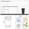 купить Цветочный горшок Lechuza Cube Cottage 30, Granite в Кишинёве 