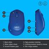 Wireless Mouse Logitech M330 Silent Plus, Optical, 1000 dpi, 3 buttons, Ergonomic, 1xAA, Blue 