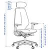 купить Офисное кресло Ikea Styrspel (Gri/Rosu) в Кишинёве 