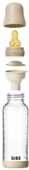 купить Поильник BIBS 5020257 Biberon fosforescent din sticla anticolici, tetina latex cu flux mediu, 240ml в Кишинёве 