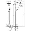 Sistema de dus Croma E Showerpipe 280 1jet cu termostat pentru cada