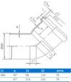 купить Отвод ПВХ D.400 / 90° (наружный)  BTH в Кишинёве 