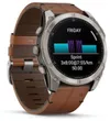 купить Смарт часы Garmin Fenix 8 – 51 mm, Sapphire, Titanium, Black with Chestnut Leather Band (010-02905-40) в Кишинёве 