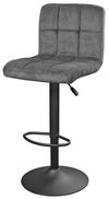купить Барный стул Deco SB-044 Velvet Dark Grey+Black Leg в Кишинёве 