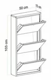 купить Полка для обуви Trendy Locking 3 Piece Metal-White, 50x103x15cm в Кишинёве 