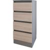 купить Комод Smartex (16004) Т1 40cm Grafit+Stejar Deschis в Кишинёве 