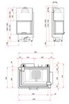 Каминная топка SCHMID EKKO R/L 55(34)57 h (правосторонняя/левосторонняя)