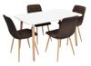 купить Комплект стол и стулья Evelin di Costacurta стол DT-405-1WO + 4 стула YTC-080Wo Dark brown в Кишинёве 