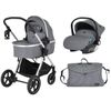 cumpără Сărucior pentru copii Moni Alina Titanium Grey, 3in1 transformabil în Chișinău 